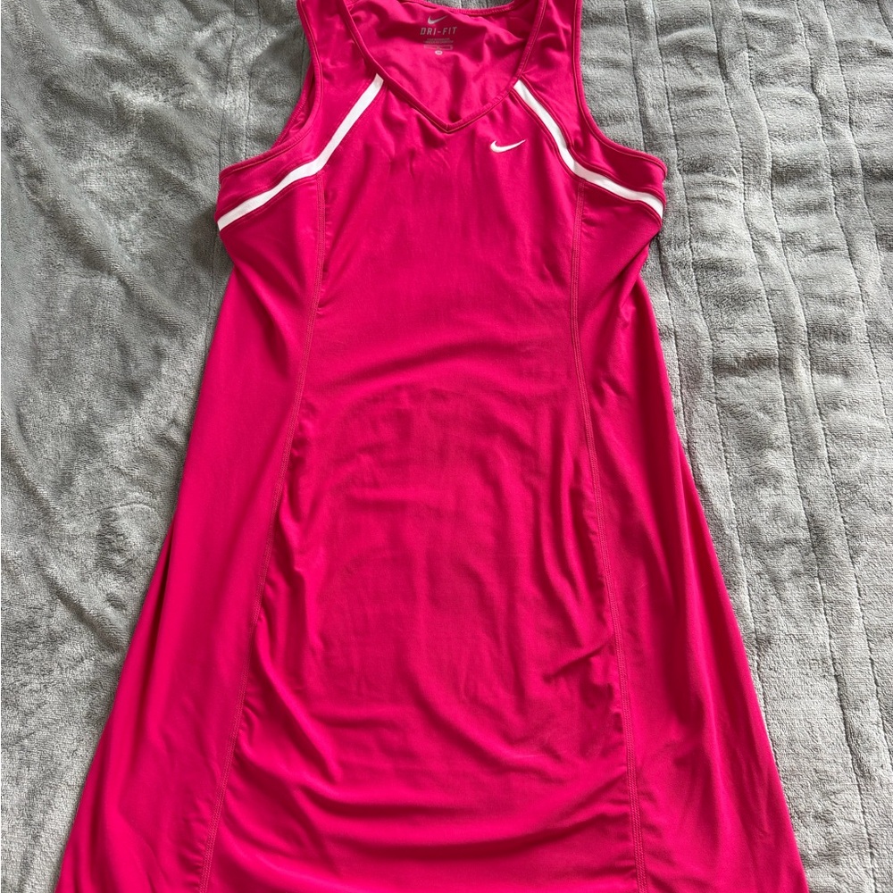 Nike Dri-Fit Pink Tennis Dress Medium Athletic Court Dress